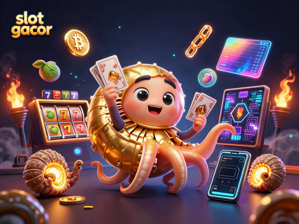 Experience slot gacor excitement with a 3D nautilus roulette and glowing digital elements.