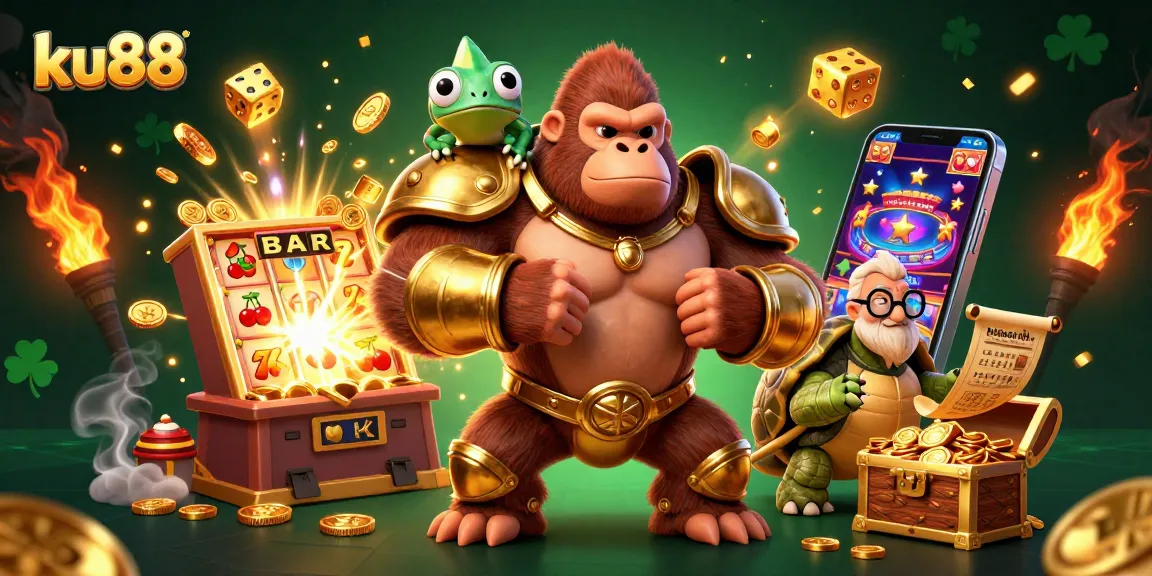 Experience the excitement of ku88 with a vibrant 3D casino scene showcasing thrilling gameplay elements.