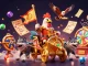 Experience the excitement of rr88 casino with a colorful, high-energy scene featuring engaging gaming elements and characters.