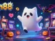 Experience the enchantment of Win88 with a friendly ghost cat and vibrant casino elements.